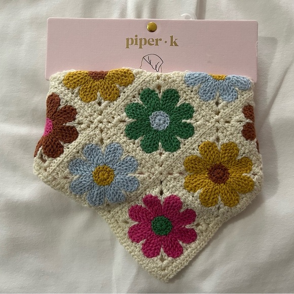 Piper Colorful Floral Crochet Head Bandana - Picture 1 of 2